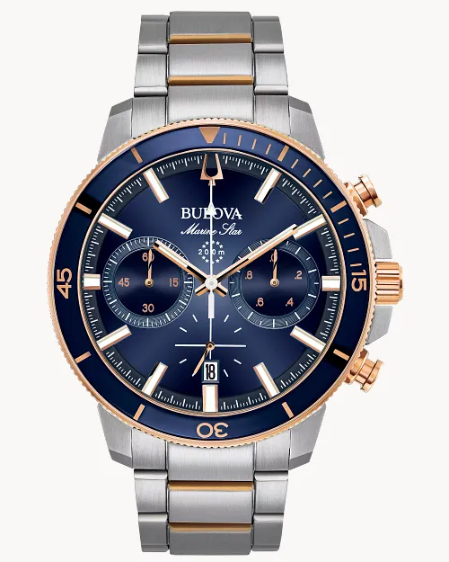 Bulova Marine Star Men's Rose Gold Blue Dial Watch | Bulova Bulova Marine Star Men's Rose Gold Blue Dial Watch | Bulova
